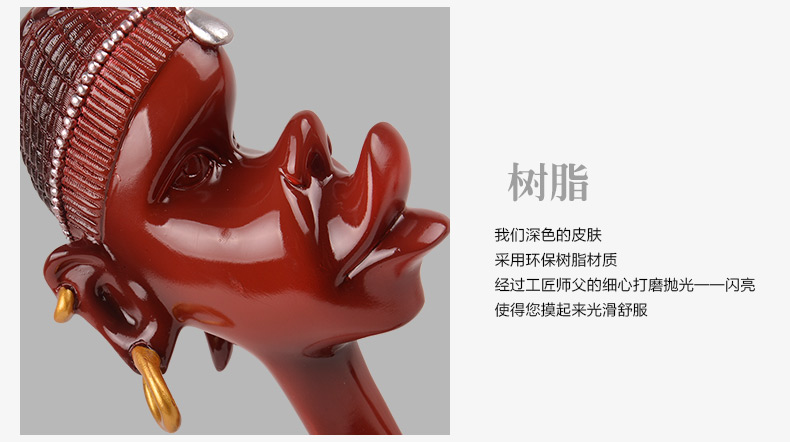 
                                        九尊堂 情侣抽象人物摆件欧式创意家时尚居客厅玄关工艺品电视柜装饰品摆设艺术品 黑人情侣一对大号B00175a0                