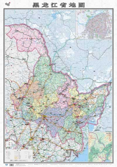 中华人民共和国分省系列地图 黑龙江省地图(盒装折叠版) 中国地图出版