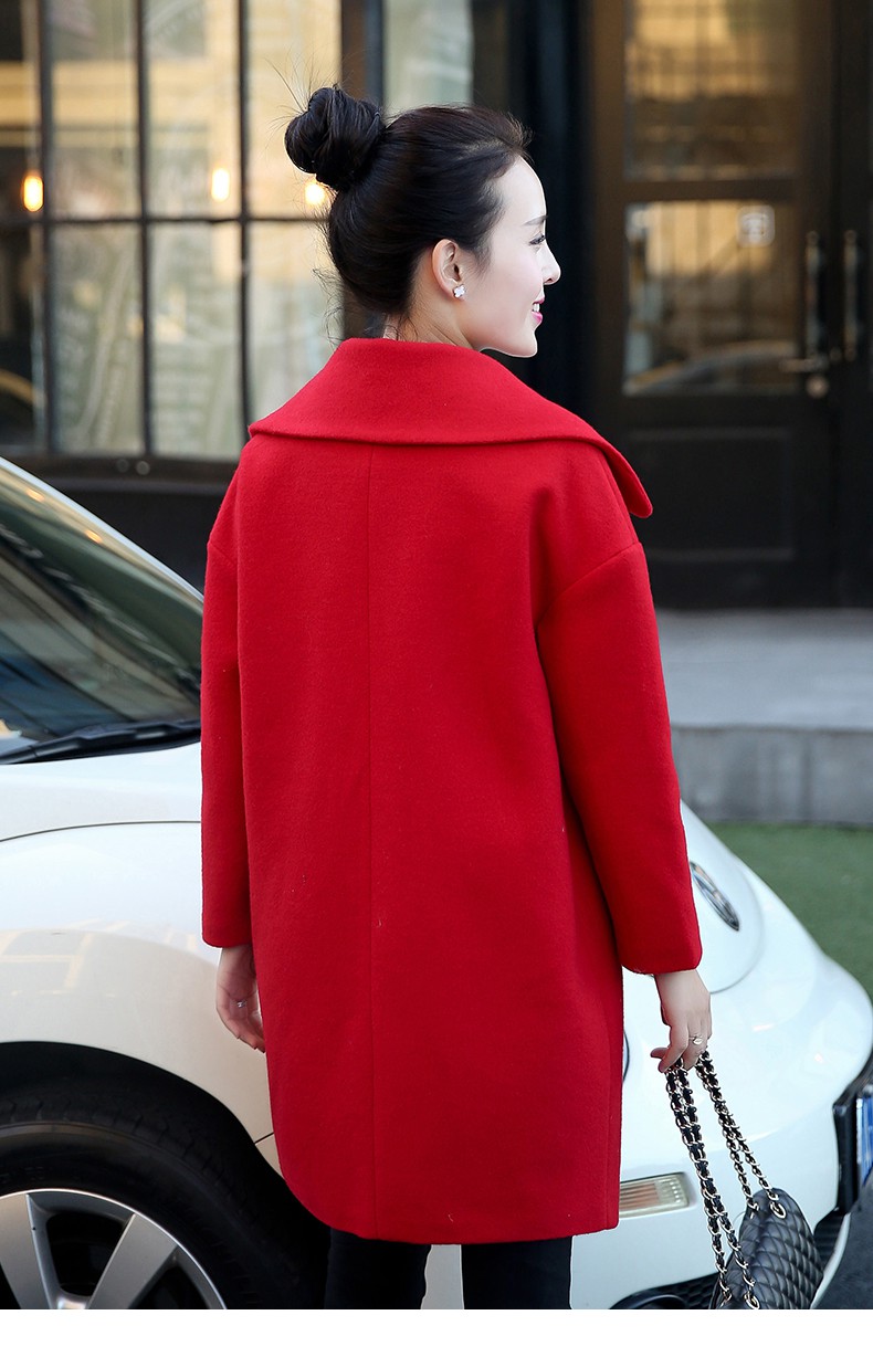 Overnight snow 2015 new era of autumn and winter Sau San Korean girl in gross? jacket long stylish shoulder wool coat female thick red? M picture, prices, brand platters! The elections are supplied in the national character of distribution, so action, buy now enjoy more preferential! As soon as possible.