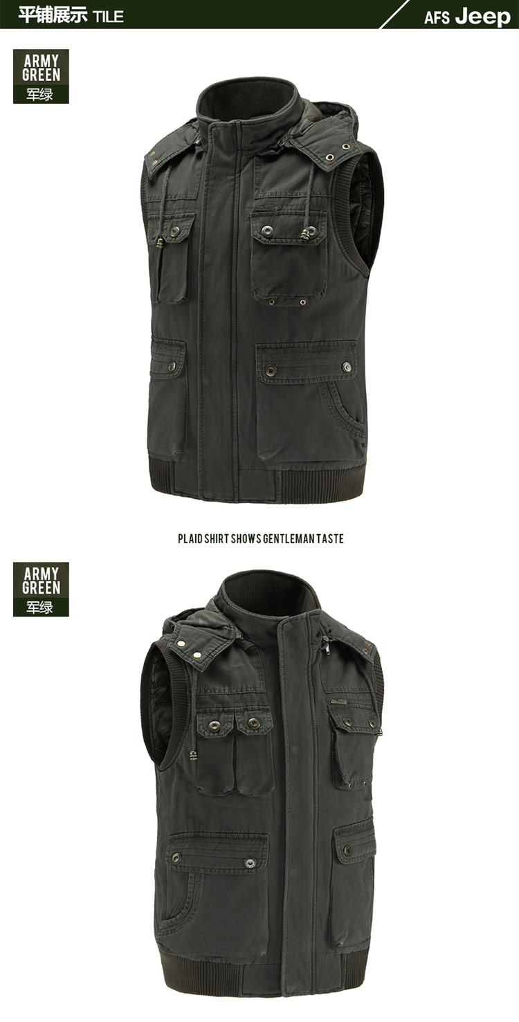 <em>战地吉普</em> AFS JEEP战术背心 多袋<em>男棉马夹</em> 军