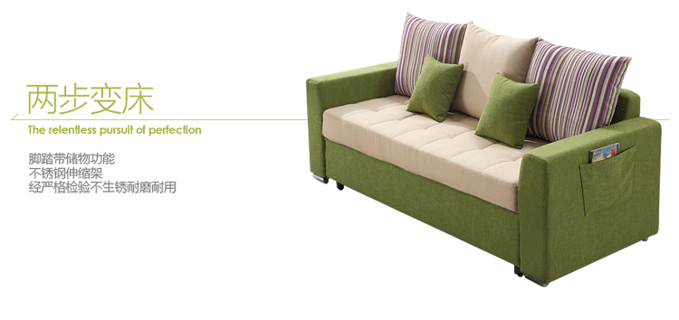 佳宜居布艺沙发小户型多功能沙发床布艺储物沙发 懒人