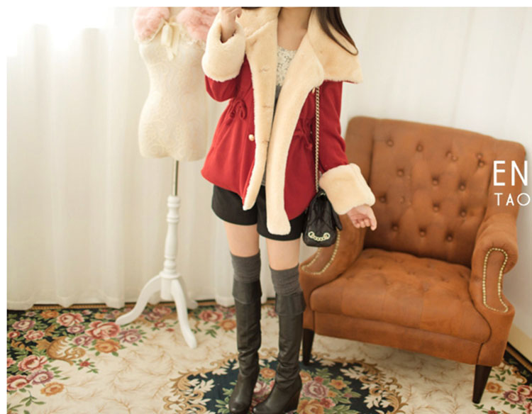 Keini Gloria 2015 autumn and winter new Korean version is smart casual preppy double-reverse collar thick hair? Short overcoat female red thicker version of L photo, prices, brand platters! The elections are supplied in the national character of distribution, so action, buy now enjoy more preferential! As soon as possible.