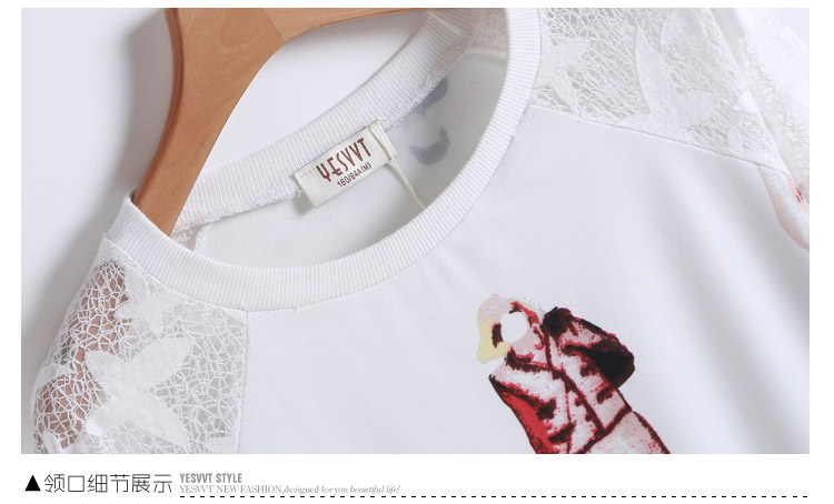 Shin Sung autumn 2015 New Product Code women stylish plus loose stretch cartoon lint-free digital printing long-sleeved-shoulder lace forming the T-shirts white plus lint-free, 15407 XL recommendations 134-144 catty picture, prices, brand platters! The elections are supplied in the national character of distribution, so action, buy now enjoy more preferential! As soon as possible.