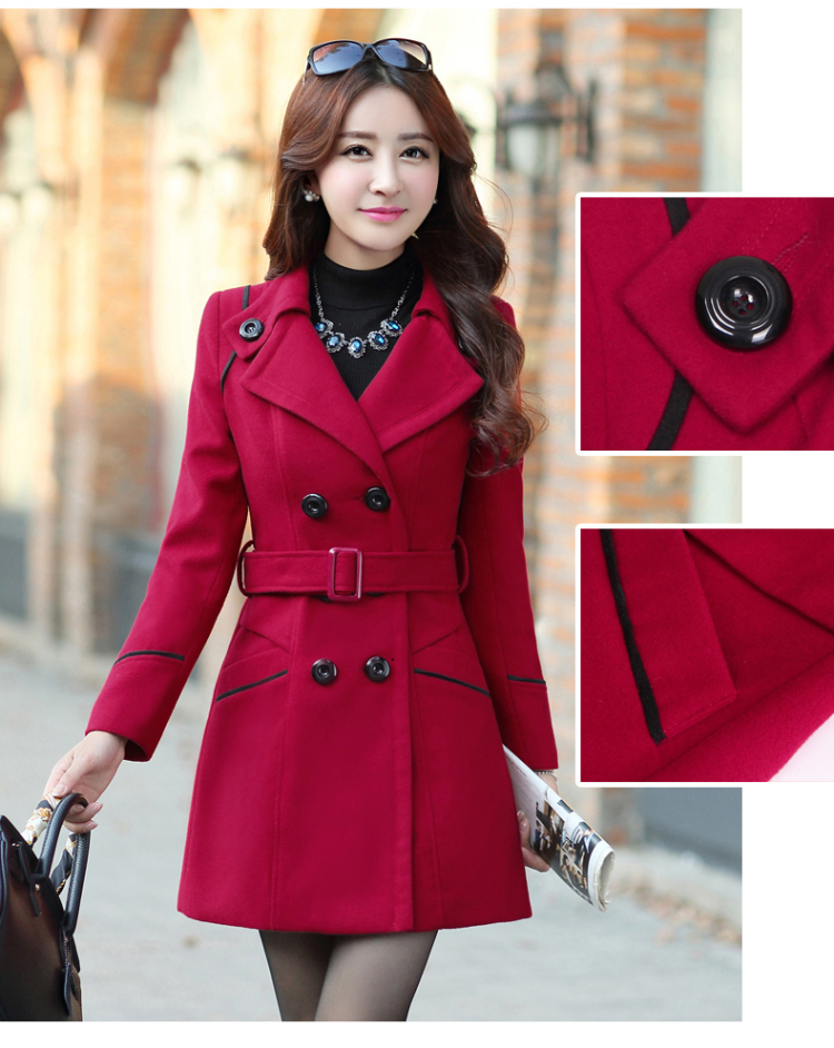  2015 Autumn as clothing and auspicious New stylish for women in the medium to long term, Sau San Mao jacket coat women? 8858 wine red M picture, prices, brand platters! The elections are supplied in the national character of distribution, so action, buy now enjoy more preferential! As soon as possible.