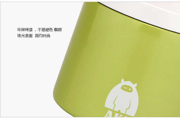 兴财 真空不锈钢保温饭盒 AKS002  多层保温桶 自由组合餐格 绿1.1L赠餐具+袋