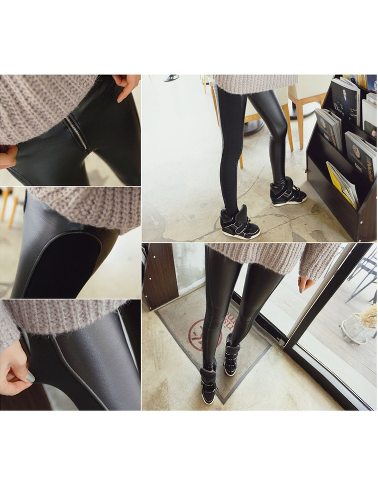 Doi affordable 2015 autumn and winter new to intensify the Korean version of the PU stitching elastic leather pants female 200 catties sister MM thick solid thin long pants Graphics Black 5XL( recommendations 180-200 catties) Picture, prices, brand platters! The elections are supplied in the national character of distribution, so action, buy now enjoy more preferential! As soon as possible.