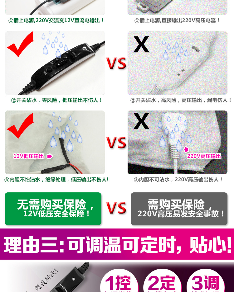 卡通毛绒调温型暖脚宝 插电加热暖脚鞋保暖垫电热宝 龙猫