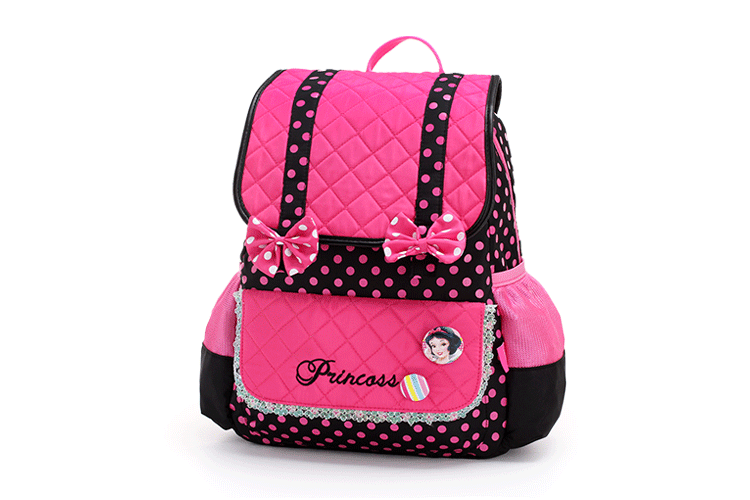 迪士尼 disney 书包 公主新款休闲双肩背包 20175玫红