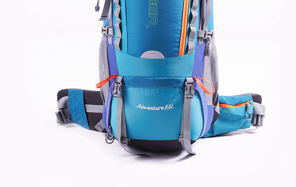 pioneer开拓者户外健身登山包60l双肩男旅行背包 黑色