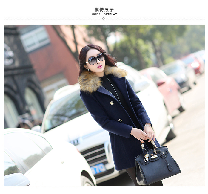 relguy 2015秋冬 新 女装新款韩版修身中长款时尚羊绒气质外套大码毛呢大衣女 桔红色 3XL