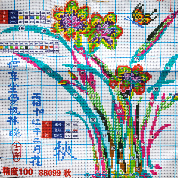 
                                        鸿胤皇室蒙娜丽莎十字绣抱枕一对春夏秋冬枕头套客厅新款沙发靠枕汽车靠垫花草系列卧室精准印花 88097-88099四件套 长0.46米*宽0.46米                