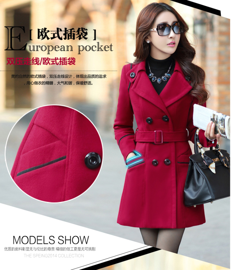  2015 Autumn as clothing and auspicious New stylish for women in the medium to long term, Sau San Mao jacket coat women? 8858 wine red M picture, prices, brand platters! The elections are supplied in the national character of distribution, so action, buy now enjoy more preferential! As soon as possible.