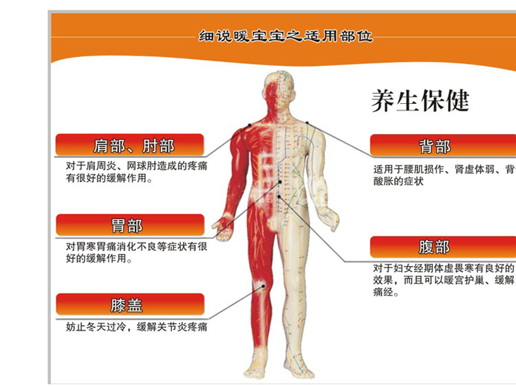 萱草暖胃贴1盒  自发热保暖宝宝暖贴5片