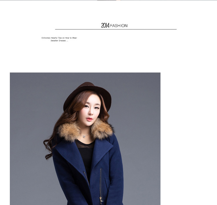 幸福时光（happy time）2015秋冬新女装新款修身保暖大码时尚羊绒气质毛呢大衣外套 1020大红色 M