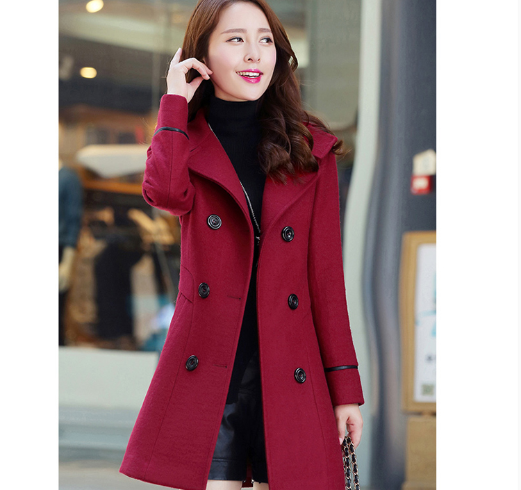 Korea's 2015 Autumn new Korean fashion in the Sau San long large female double-a wool coat X3335 wine red XXXL picture, prices, brand platters! The elections are supplied in the national character of distribution, so action, buy now enjoy more preferential! As soon as possible.