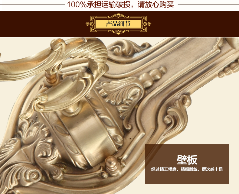 千好照明 欧式壁灯简约餐厅灯卧室书房过道灯壁灯灯饰灯具H26-1B H26-2B 两头H26-2B