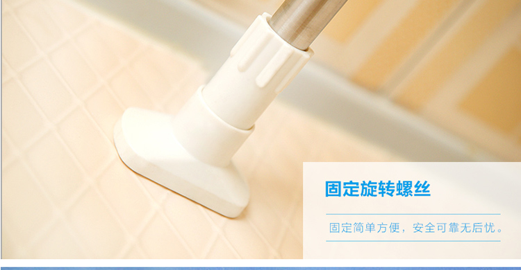 菲尔特不锈钢可伸缩浴帘杆窗帘杆衣柜撑杆 双用加厚110-200CM
