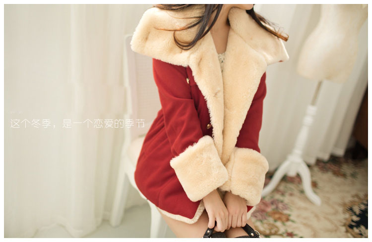 Keini Gloria 2015 autumn and winter new Korean version is smart casual preppy double-reverse collar thick hair? Short overcoat female red thicker version of L photo, prices, brand platters! The elections are supplied in the national character of distribution, so action, buy now enjoy more preferential! As soon as possible.