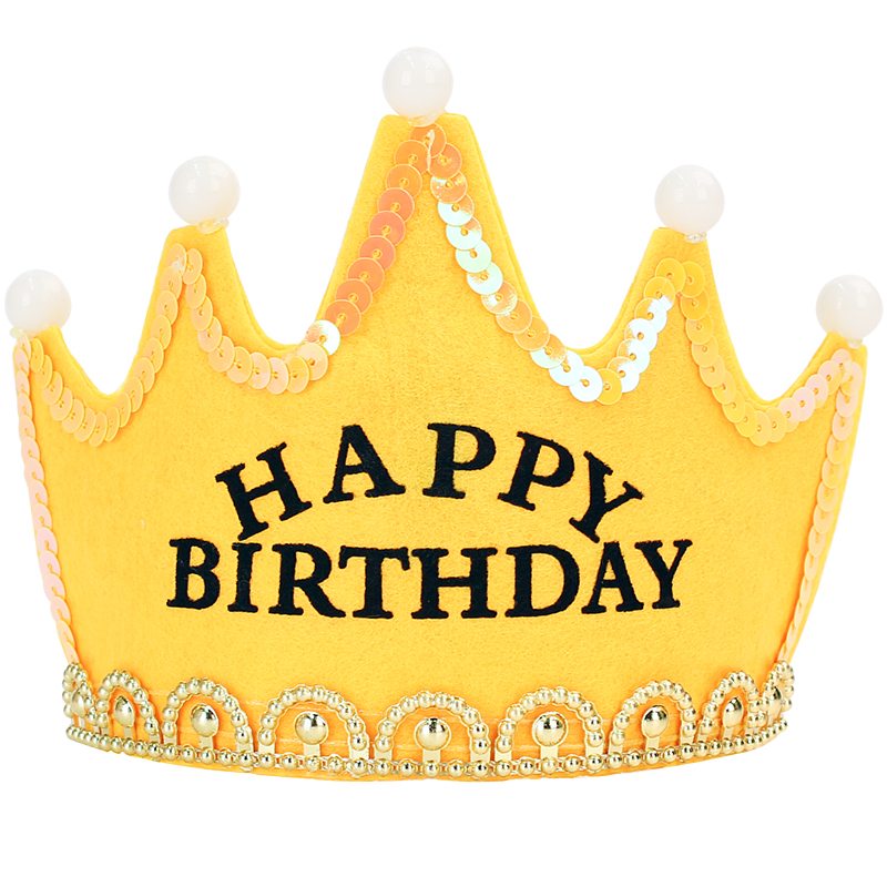 
                                                            贝乐美生日帽子皇冠发光帽子 派对装饰 儿童派对帽 宝宝周岁 创意生日帽子 布置用品 皇冠发光生日帽子-玫红                