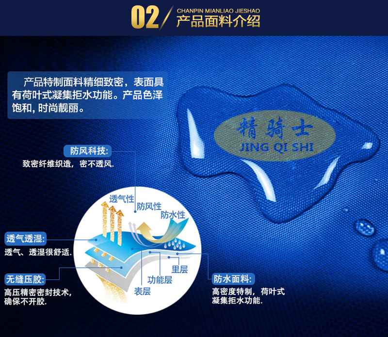 
                                        精骑士双人摩托车雨衣 加厚牛津布面料电动车摩托车雨衣 雨披 红色                