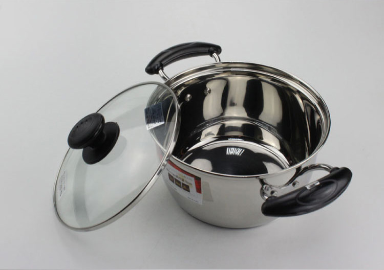 珍珠生活（pearllife）H-921 三层底玻璃盖两手锅奶锅汤锅16CM