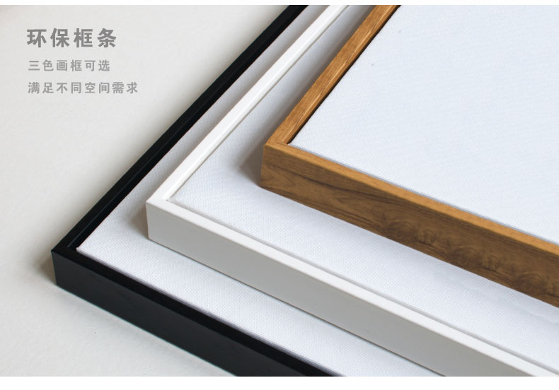 
                                        乐逸新中式客厅装饰画石涛花卉玄关三联画壁画餐厅挂画 石涛四件套 40X60cm黑色画框                
