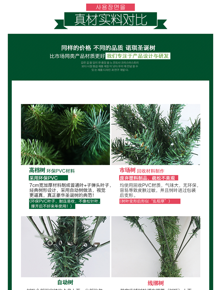 诺琪 圣诞树套餐 180cm/1.8米豪华加密混合圣诞树套装 圣诞节装饰品  圣诞礼物 1.8米圣诞树套餐