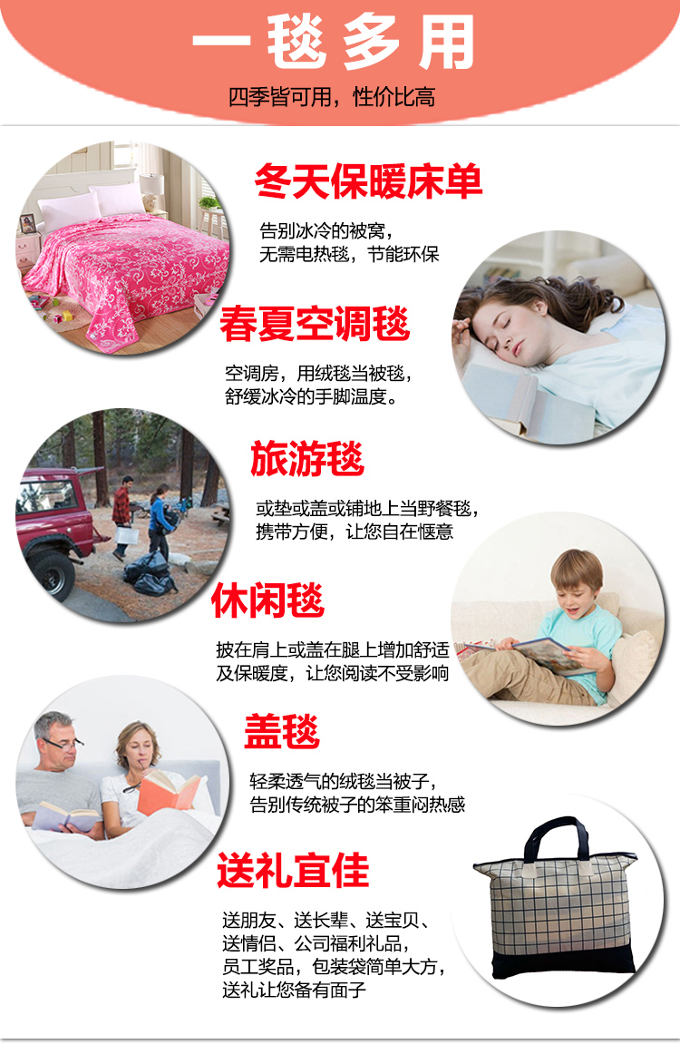 欣晨家纺  毛毯床单盖毯亲肤绒毯 法兰绒珊瑚绒 双人单人加厚空调毯子 星星点点 150*200