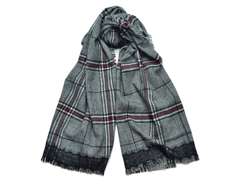 Tsful 2015秋冬季新款格子围巾欧美披肩两用女
