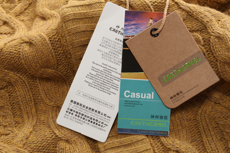 驼(earth camel)2014新款羊羔绒毛衣男士<em>开衫</em>加