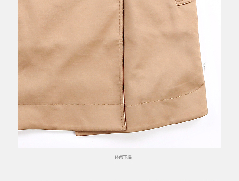 哈吉斯HAZZYS 秋冬新品风衣女中长款外套韩国品牌ASWSH03C804 驼色CM 165/88A 40