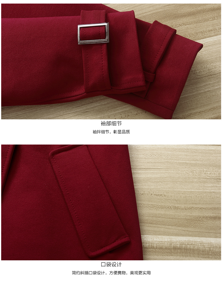 芳帛2015秋季新品韩版女士风衣中长款气质休闲系带经典纯色百搭大码修身时尚翻领女士大衣外套 军绿色 XL