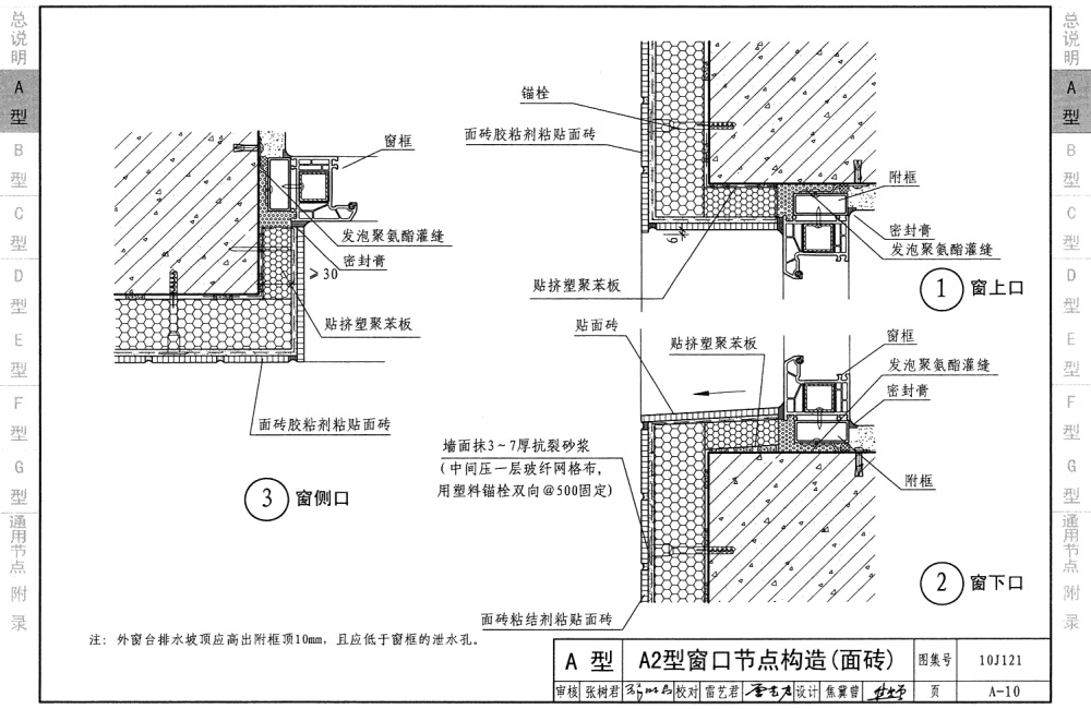 外墙外保温建筑构造 10j121