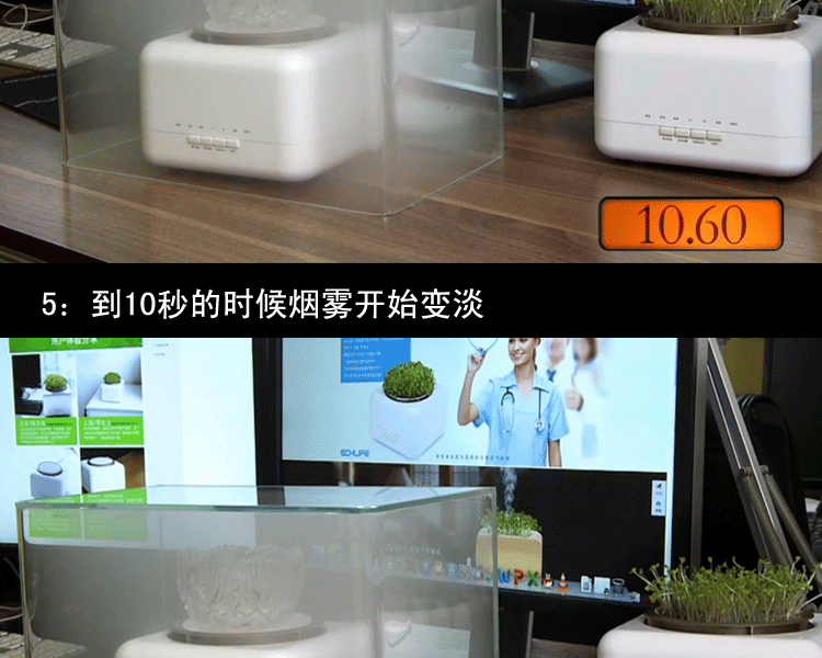 天然植物空气净化器加湿器迷你家用办公室负离子氧吧除甲醛杀菌PM2.5二手烟