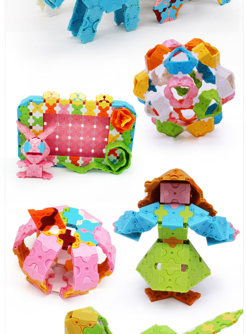 慧乐智力高创意片3d建构拼插积木diy拼搭摩天轮机器人