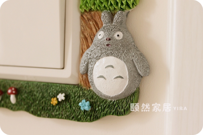 
                                        两件包邮-颐然（YIRA） 环保手工创意开关套 插座贴 开关保护贴套 田园欧式树脂 开关贴-造型款 KG009 树脂开关套（内径8.6*8.6cm）                