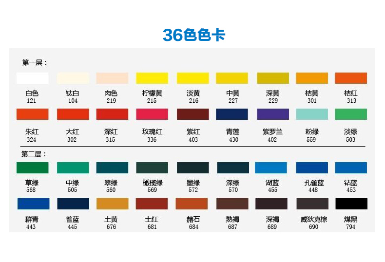 马利牌12/18/24/36色12ml,5ml水粉颜料套装 盒装水粉画颜料水粉套装