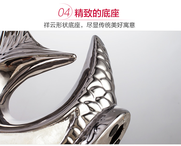 正想 欧式陶瓷摆件工艺品贝壳装饰品亲嘴鱼 玄关电视柜家居装饰摆设品 乔迁新居礼品 A款+B款二个套装 轻微瑕疵 已折价3折