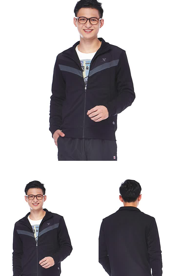 <em>特步xtep男外套</em> <em>休闲</em>运动卫衣拉链针织上衣98