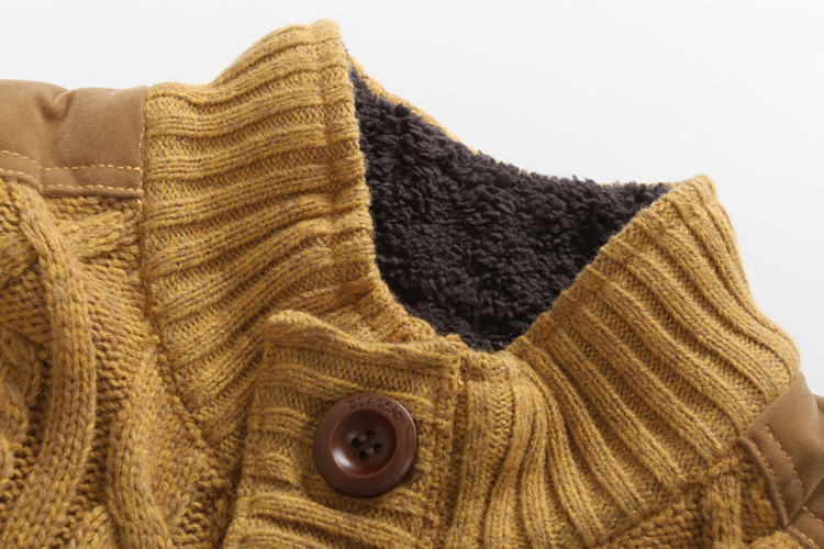 驼(earth camel)2014新款羊羔绒毛衣男士<em>开衫</em>加