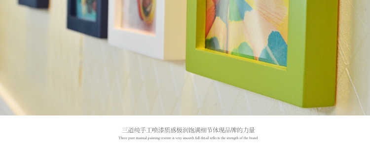 图慕 进口实木照片墙 宜家时尚客厅卧室 相片框 创意组合 HD-1214 黑白原胡灵动混搭