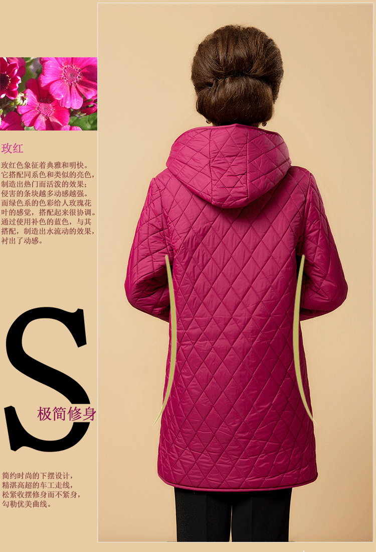 2014秋冬季<em>中老年</em>棉袄女加厚<em>女棉服</em>中长款格