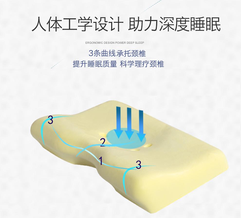 
                                        温柔乡家纺泰国乳胶枕头橡胶枕头枕芯天然进口纯乳胶透气方枕成人颈椎枕按摩颗粒 面包枕 60/40/10cm                