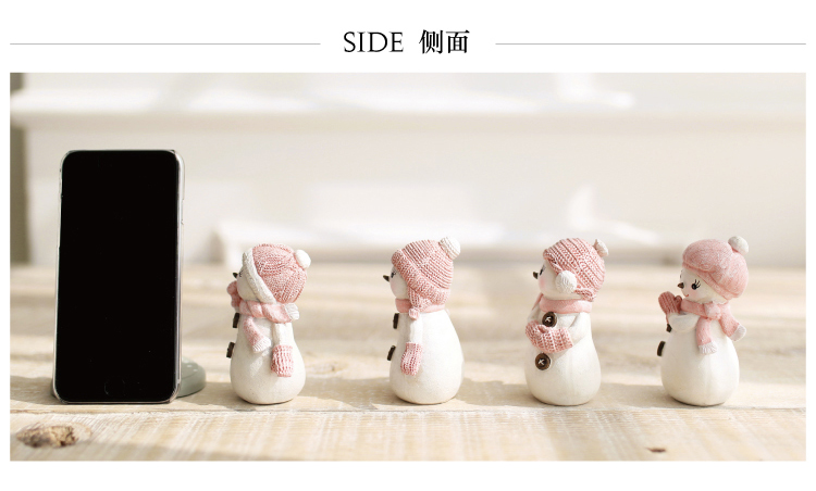 
                                                            米子家居 儿童房饰品创意树脂工艺品装饰品摆设客厅电视柜摆件生日礼物送女生 安娜长鼻子雪人 雪人四件套                