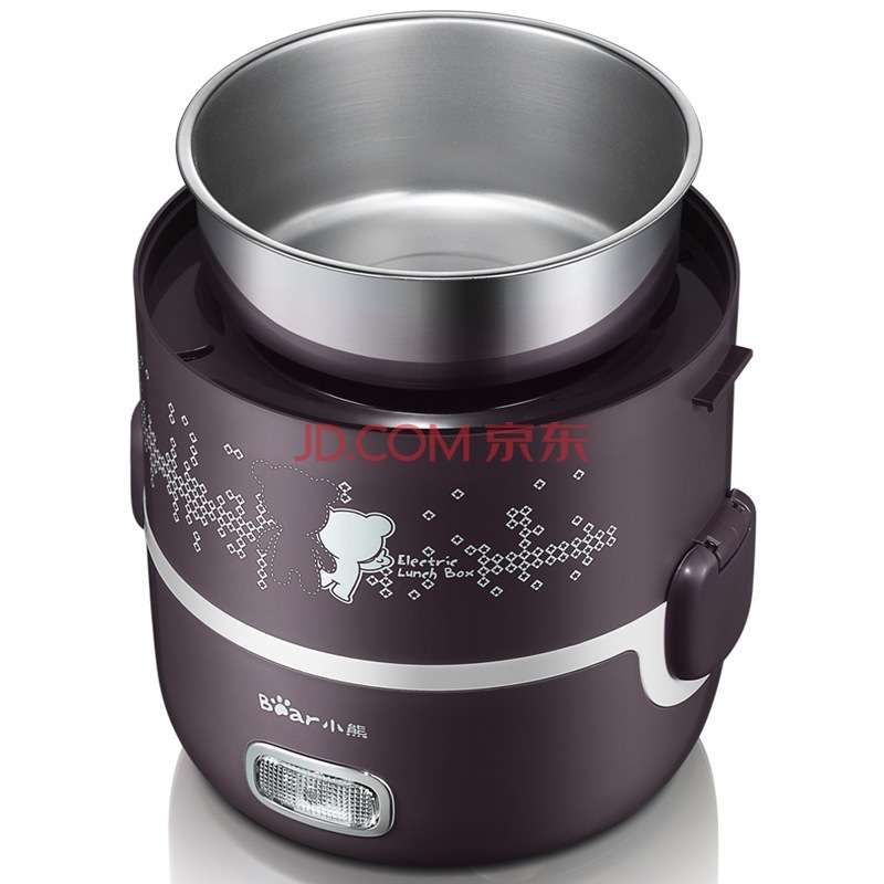 
                                        小熊(Bear)双层蒸煮电热饭盒 加热保温饭盒 双层不锈钢 真空保鲜2L S2123                