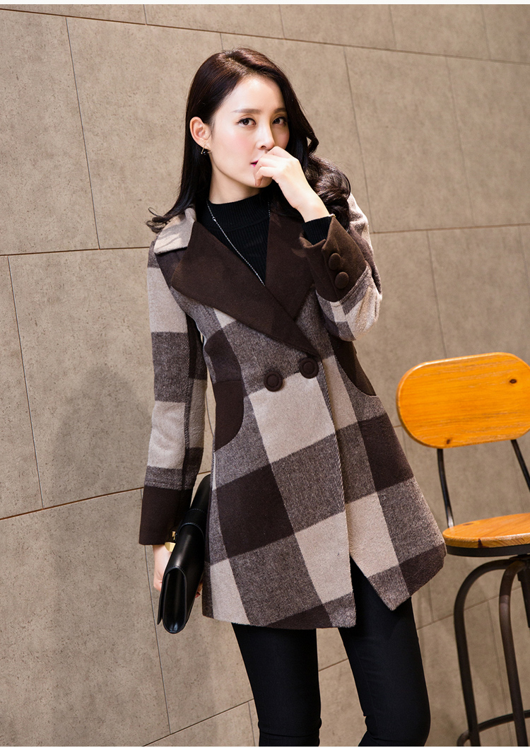 Li Mei wool coat women 2015? autumn and winter new graphics in Sau San thin long latticed wool a wool coat larger windbreaker coffee latticed XL Photo, prices, brand platters! The elections are supplied in the national character of distribution, so action, buy now enjoy more preferential! As soon as possible.