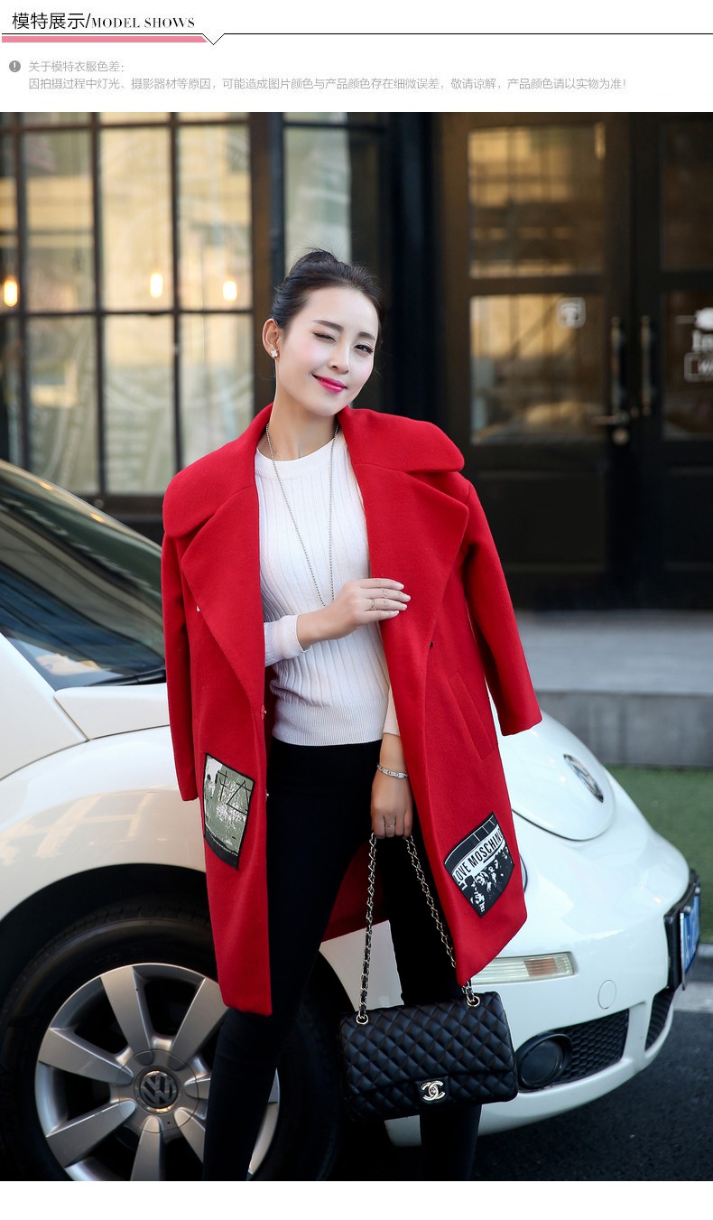 Overnight snow 2015 new era of autumn and winter Sau San Korean girl in gross? jacket long stylish shoulder wool coat female thick red? M picture, prices, brand platters! The elections are supplied in the national character of distribution, so action, buy now enjoy more preferential! As soon as possible.