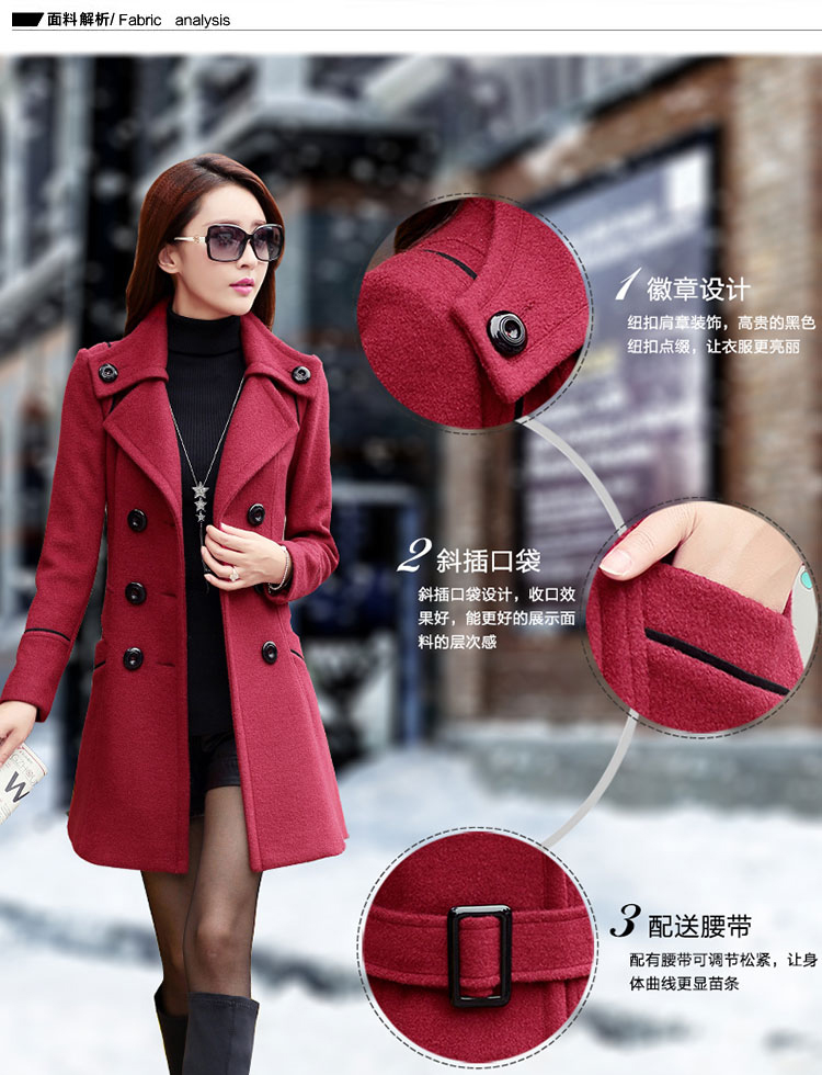 Ms Audrey EU Bai Ya 2015 autumn and winter new products Women Korean female jacket is 