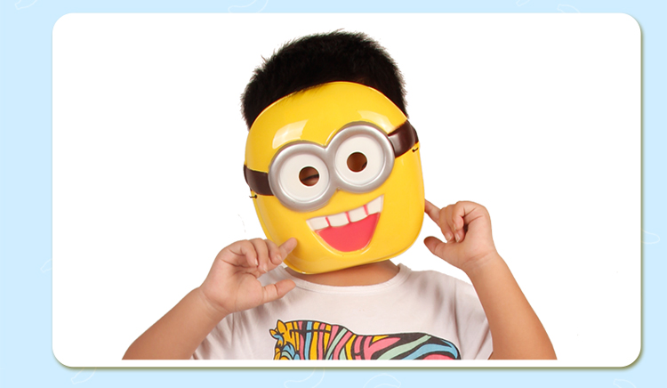 仕彩 创意玩具 儿童卡通面具 大黄小黄发光小黄面具 小黄胸针 厚款小黄