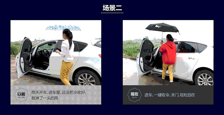 跃高 511自动三折伞防风碰击布 晴雨伞雨伞/单人伞/双人伞 5113三折伞-单人款防雨黑色